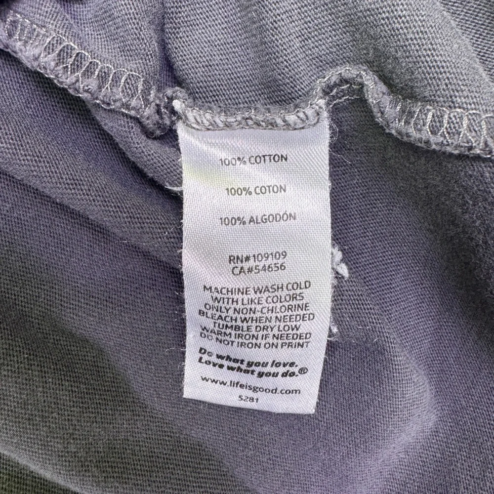 Life is Good Shirt Men's Size XL Crusher Tee Long Sleeve Cabin Gray Relaxed Fit - Picture 7 of 9
